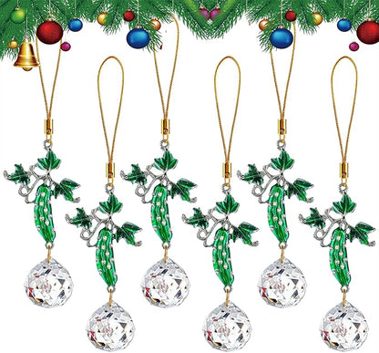 H&D HYALINE & DORA Christmas Pickle Ornament 6 Pcs Xmas Cucumber Ornaments Green Cucumber Christmas Tree Holiday Party Favors Decoration