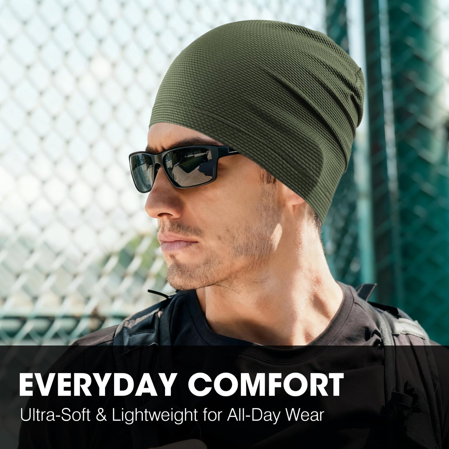WTACTFUL 3-Pack Breathable Cooling Skull Cap for Men & Women