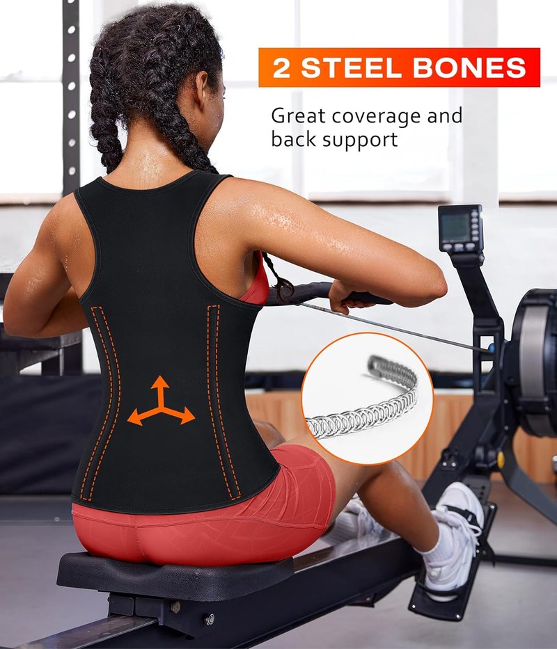 Waist Trainer for Women - Junlan Sauna Suit Sweat Vest for Effective Workouts | Adjustable Fit