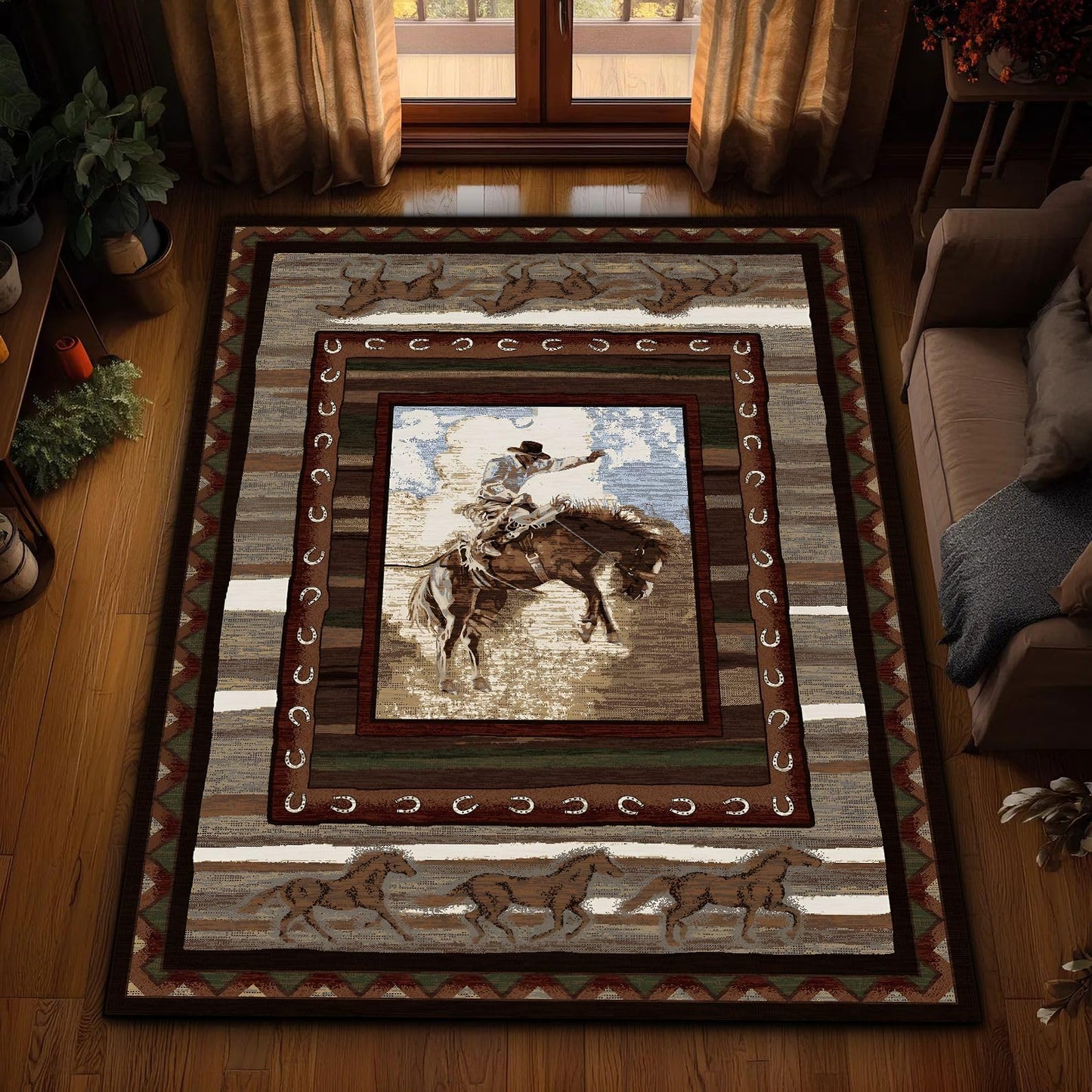 ACANTILA Texas Cowboy Area Rug, 3x5 ft