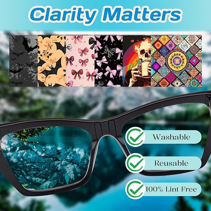 6 PCS Glasses Cleaning Cloth Eyeglass Lens Cleaning Cloth Eyeglasses Wipes