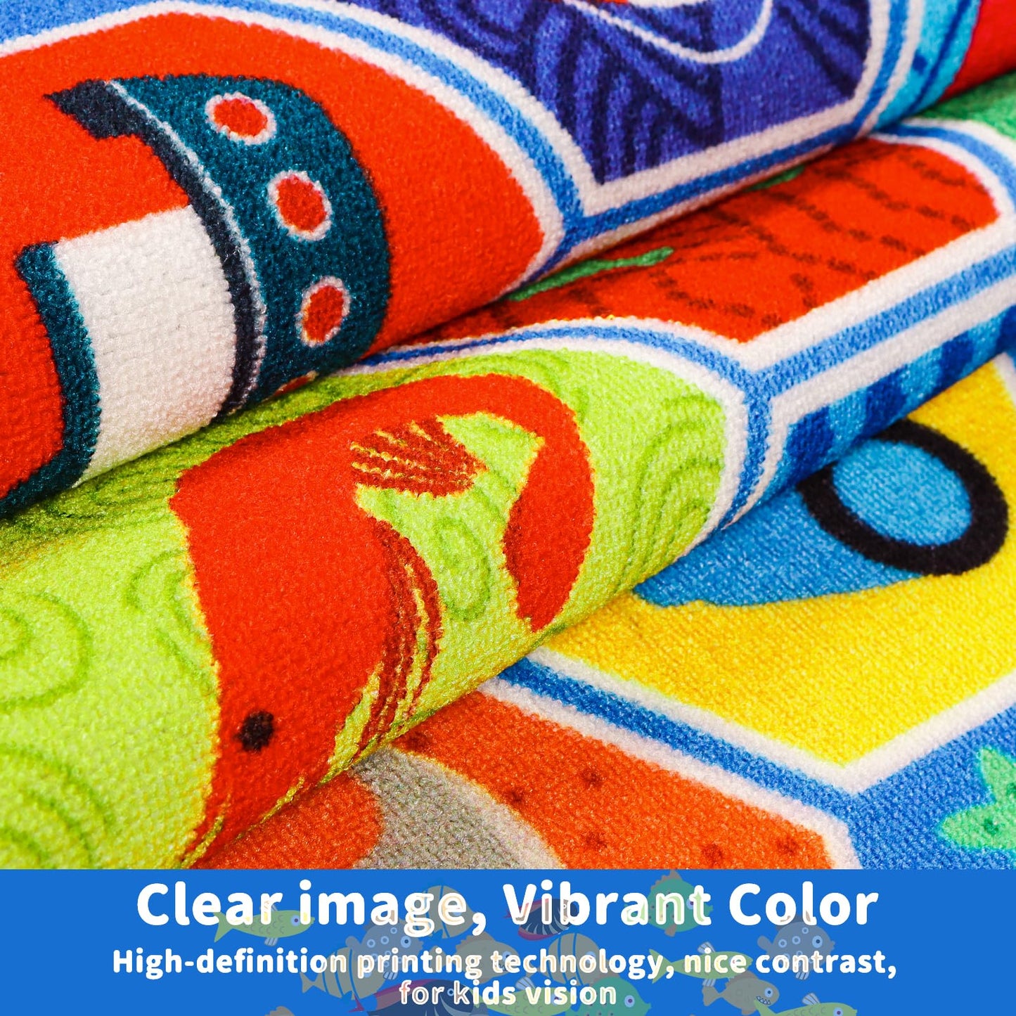 Mfmiudole Extra Large Ocean Classroom Rug with 24 Hexagon Seats, 13.3'×7.7' Educational Preschool Carpet for Circle Time, Kindergarten, Daycare and Early Learning, Non-Slip Kids Classroom Rug