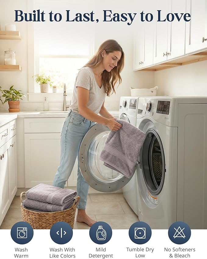 LANE LINEN Luxury Towels and Washcloths Sets