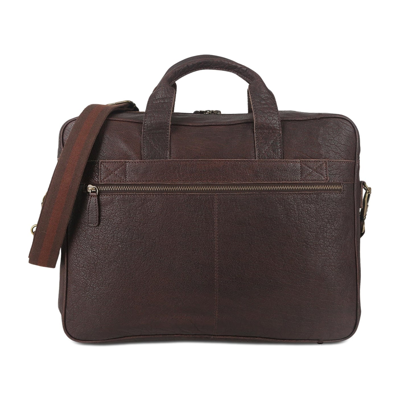 Leather briefcase 18 Inch Laptop Messenger Bags for Men and Women Best Office briefcase Satchel Bag (Brown)