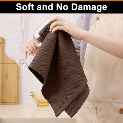 Homaxy 100% Cotton Waffle Weave Kitchen Towels