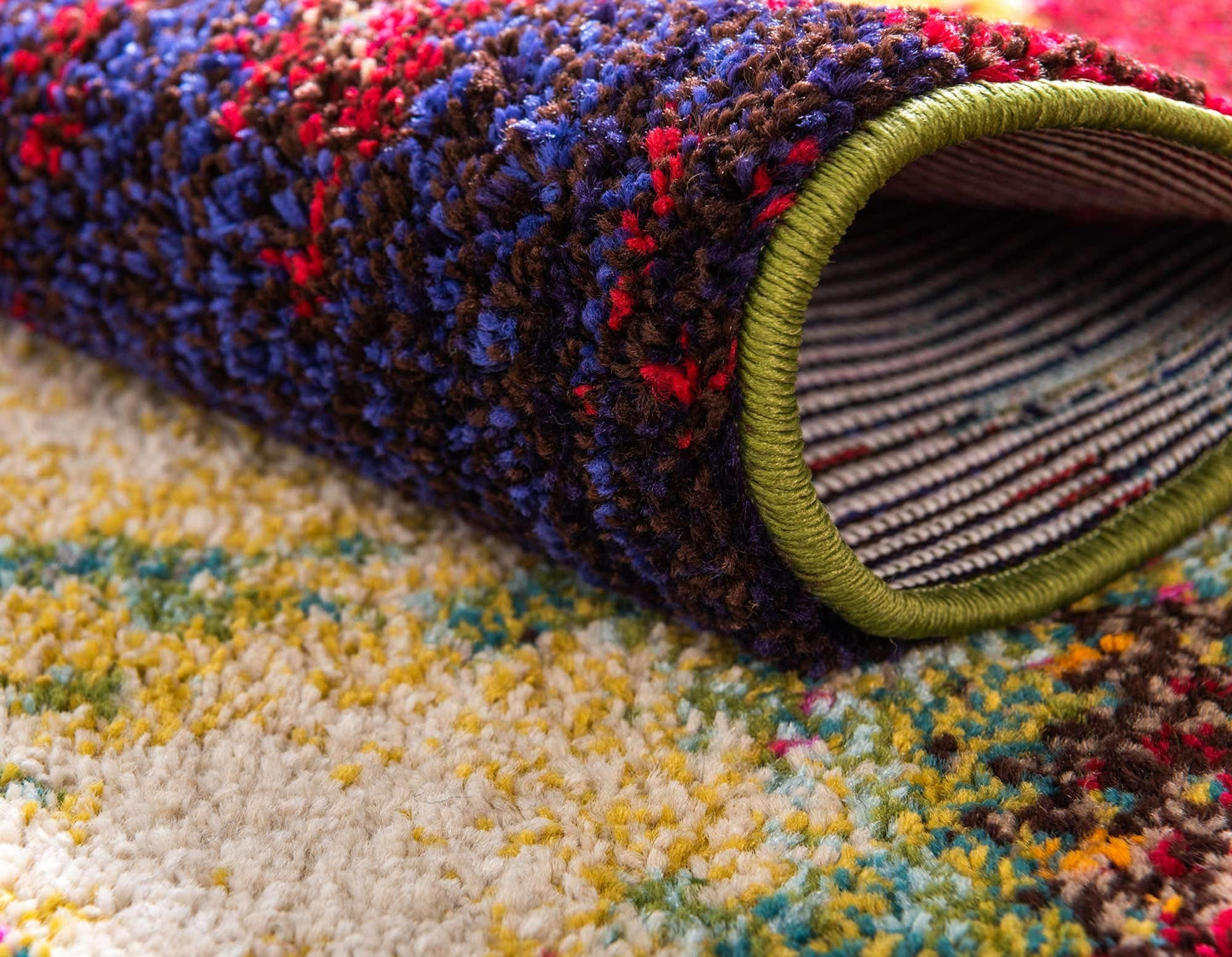 Unique Loom Estrella Collection Colorful, Abstract, Watercolor, Modern, Eclectic Area Rug (3' 3 x 5' 3 Rectangular, Multi/Beige)