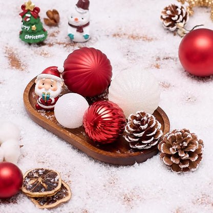 50ct Christmas Balls Ornaments for Xmas Tree, Red and White Shatterproof Christmas Tree Decorations Hanging Ball for Holiday Party Decor(1.57"-2.36")