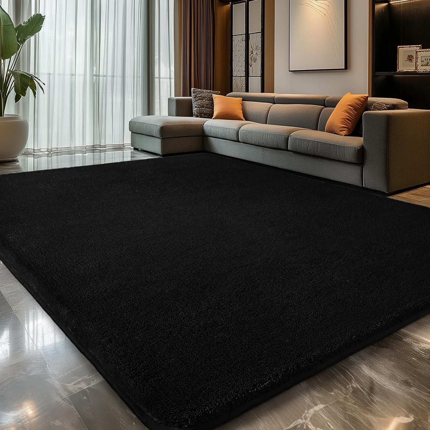 Sour Lemon 10x14 Area Rugs for Living Room, Soft Large Area Rug Fluffy Rugs for Bedroom，Machine Washable Area Rug Non Slip Carpet Rug for Living Room Playroom Kids Room Home Decor