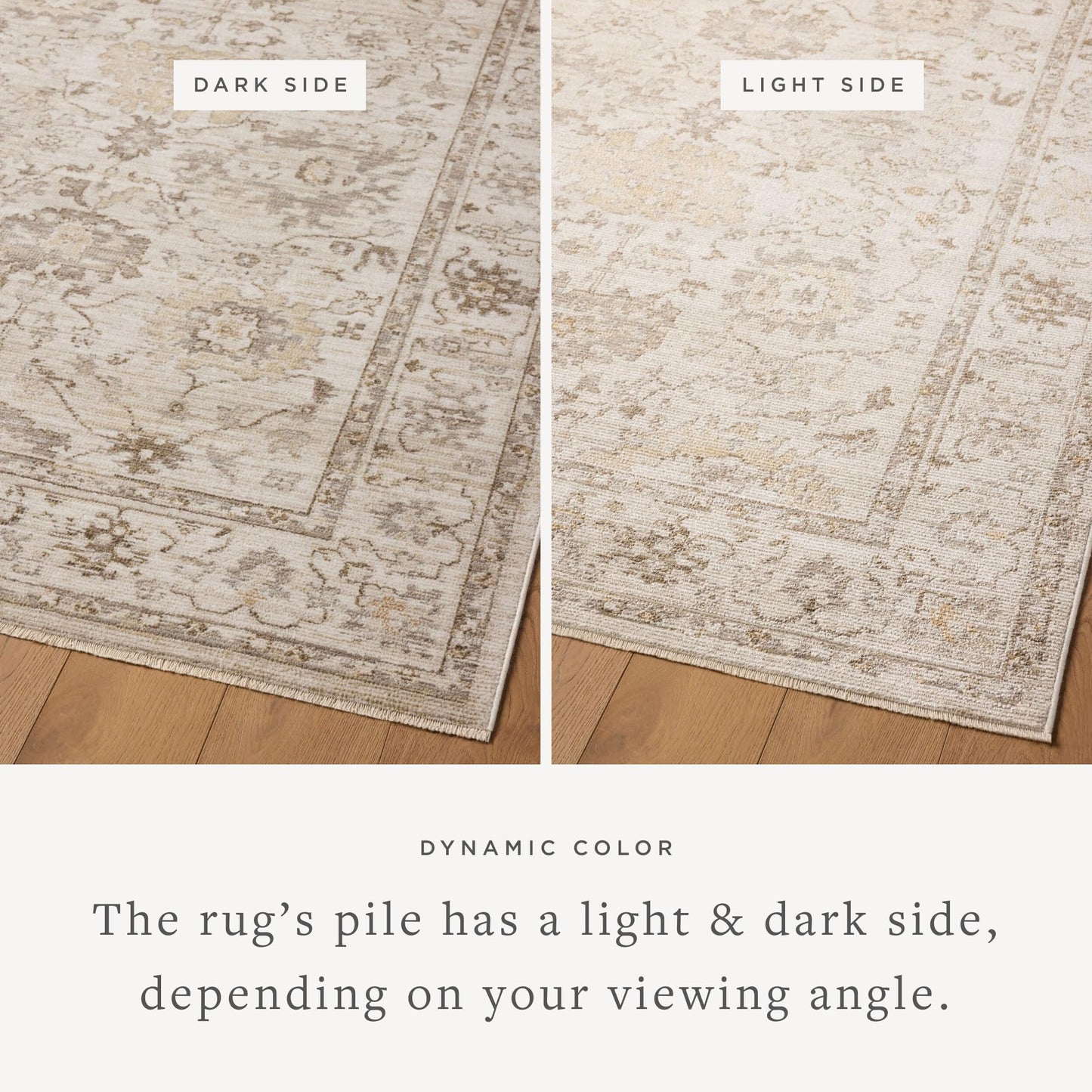 Loloi Magnolia Home by Joanna Gaines Pace Collection PAC-01 Natural/Stone 5'-3" x 7'-6" Area Rug