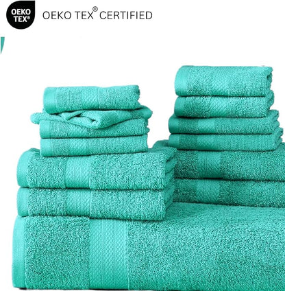 LANE LINEN 24 PCs 100% Cotton Bath Towels Set