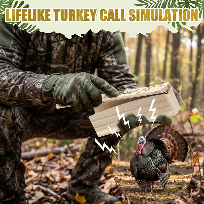 Turkey Box Calls - Realistic Wood Construction for Hunting | Simulates Wide Range of Sounds