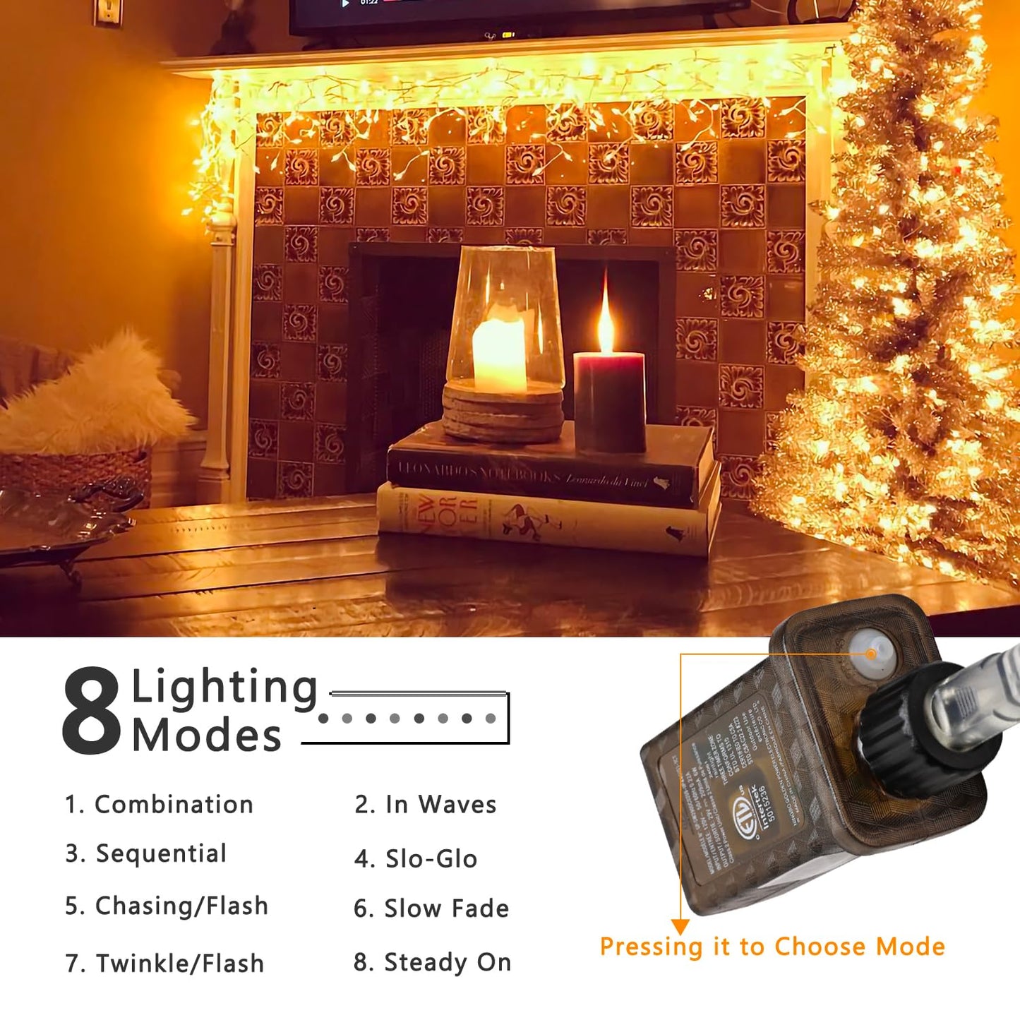 Brizled Icicle Lights Warm White, 29ft 360 LED Christmas Icicle Lights, 8 Modes Christmas Light with 60 Drops, Connectable Xmas Drop Lighting with Remote for Indoor Outdoor Christmas Wedding Holiday