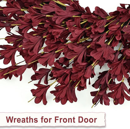 26 Inch Fall Wreaths for Front Door Outside，Realistic Autumn Wreath Outdoor，Large Halloween Thanksgiving Artificial Flowers Wreath，Fall Decorations for Home Harvest Porch Yard Mantle Fireplace Decor