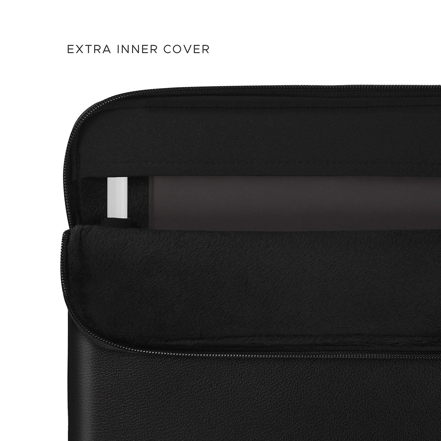 Comfyable Tablet Sleeve Compatible with iPad Air 11" M4 2026, iPad Pro 11 Inch M5 & Smart/Magic Keyboard with Pencil Holder-PU Leather Bag Water-Resistant Slim Case - Black
