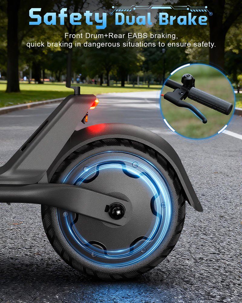 Electric Scooter, 300W Scooter with Suspension,15.5MPH,11miles Range,7500mah Battery,Comfortable Riding, Widened Deck