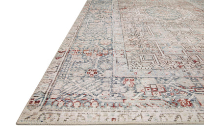 Loloi Chris Loves Julia Jules Collection JUL-07 Natural/Ocean 7'-6'' x 9'-6'', .13" Pile Height, Area Rug