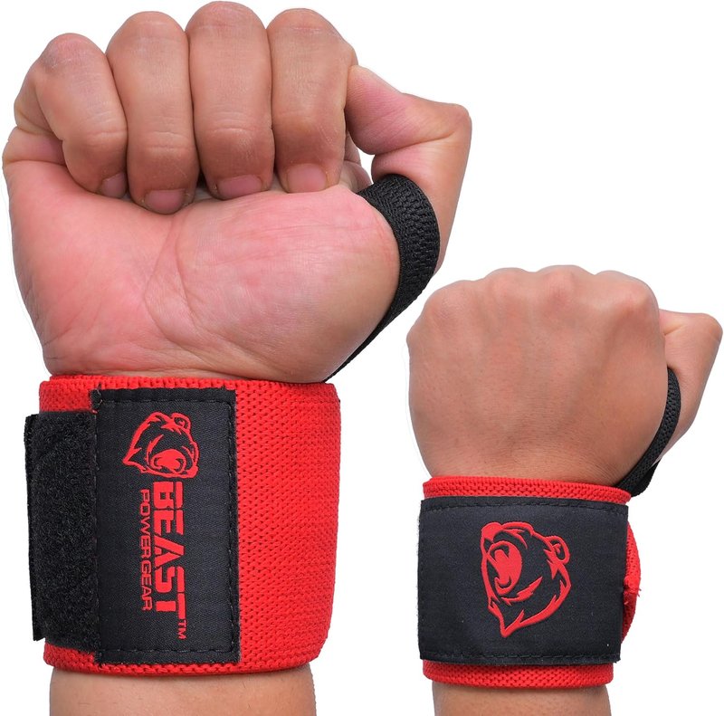 Beast Power Gear Wrist Wraps - 18” Heavy Duty Support for Weightlifting | Ideal for Bodybuilding & Powerlifting