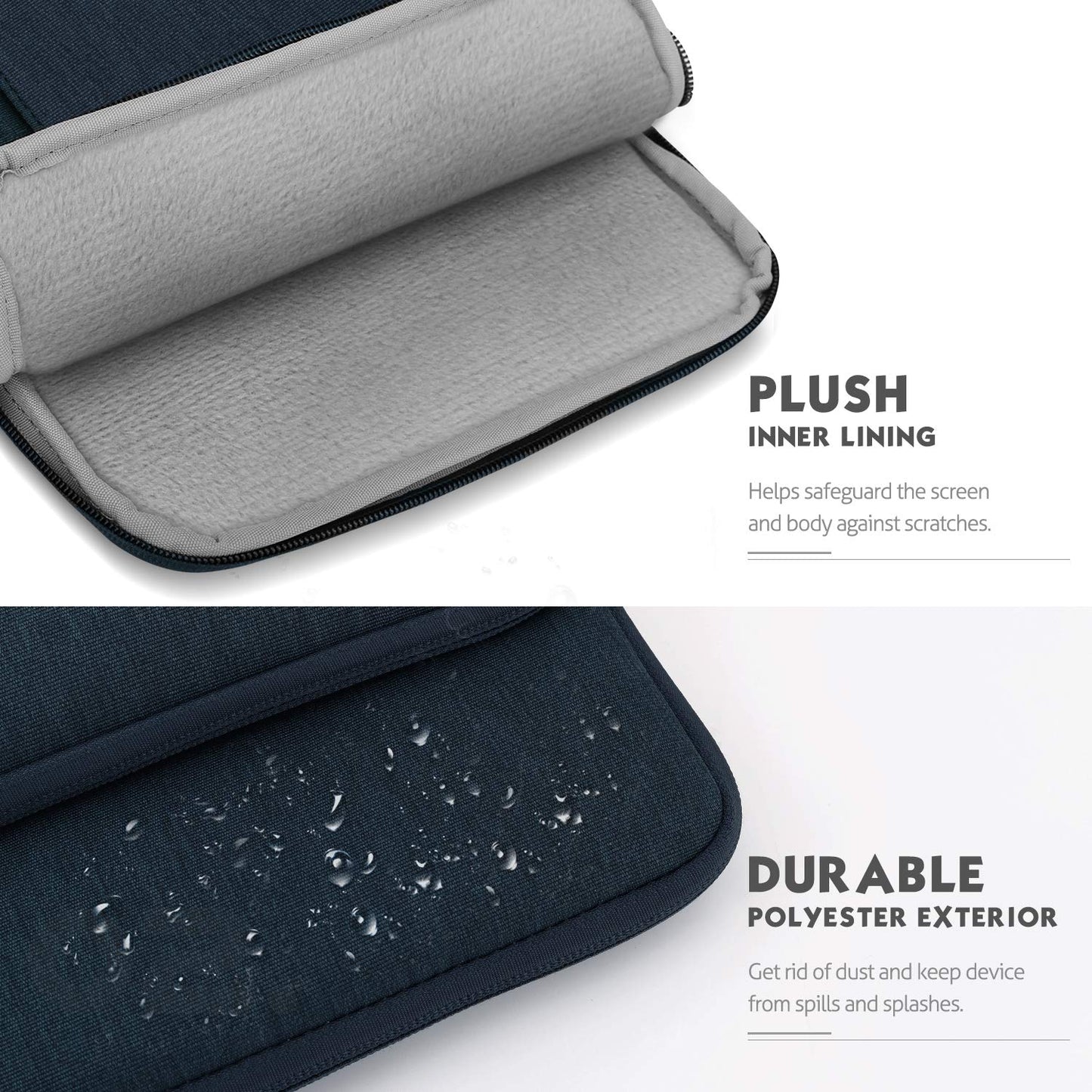 MoKo 10-13 Inch Tablet Sleeve Bag Carrying Case with Pockets Fits New 13-inch iPad Air M4 2026 & Pro M5,Pro 12.9/11,iPad 10th/Air 5/4th 10.9,i-Pad 7/8/9th 10.2, Galaxy Tab S8+/S9+ 12.4, Indigo