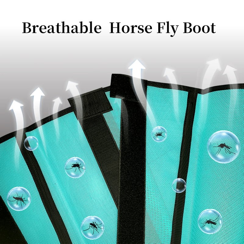 NizHome Horse Fly Boots, Fly Boots for Horses Set of 8, Breathable Mesh Horse Leggings Reduce Stomping & Foot Fatique Pet Supplies (8 Pack,Orange & Mint)