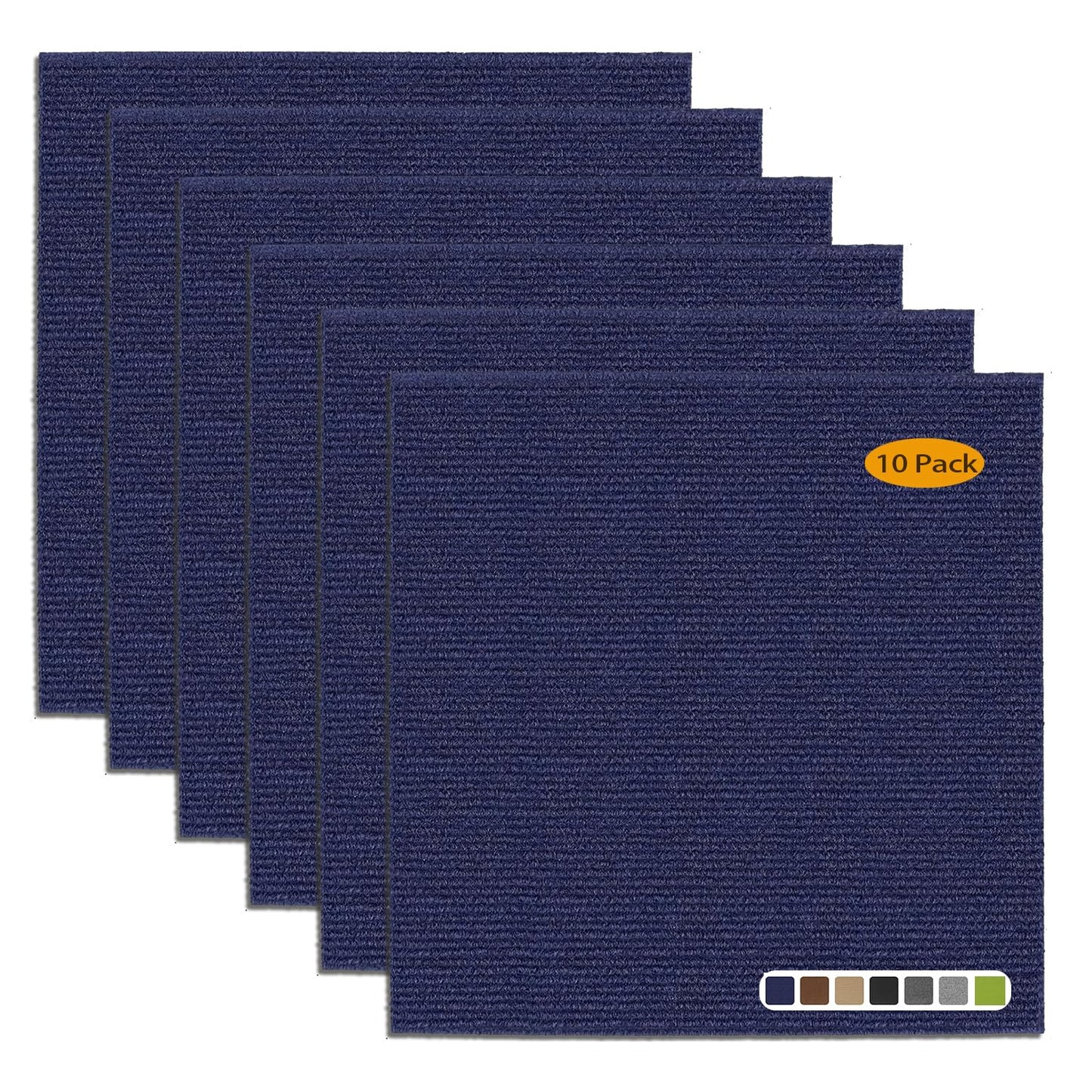 AKIVIDA Carpet Tiles Peel and Stick, 12”x 12” Non-Slip Self Adhesive Squares Carpet Floor Tile, 10Pcs DIY Reusable Waterproof Carpet for Living Room Bedroom