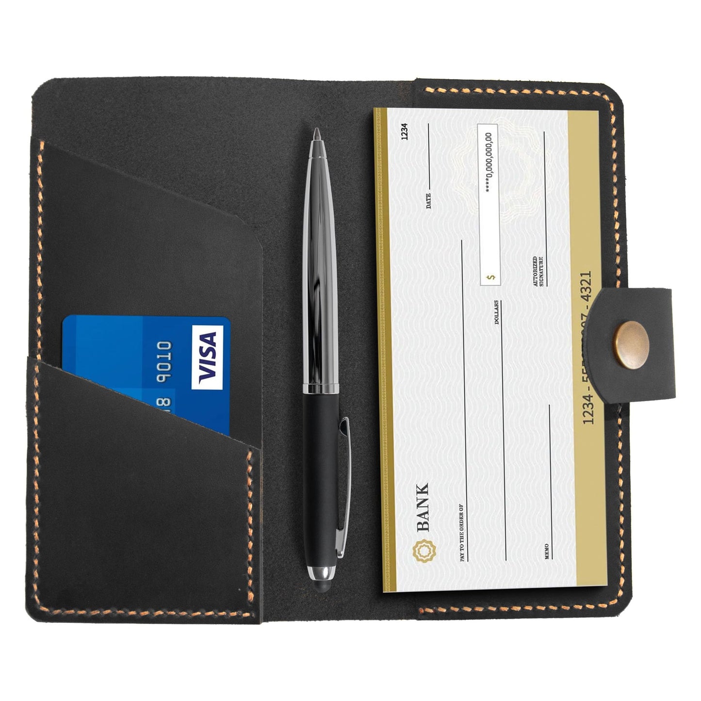 Turbosnail Personalized Checkbook Cover, Leather Checkbook, Checkbook Wallet And Holder, Checkbook Case, Custom Checkbook, Custom Checkbook Covers, Gift For Him,Customized Gifts