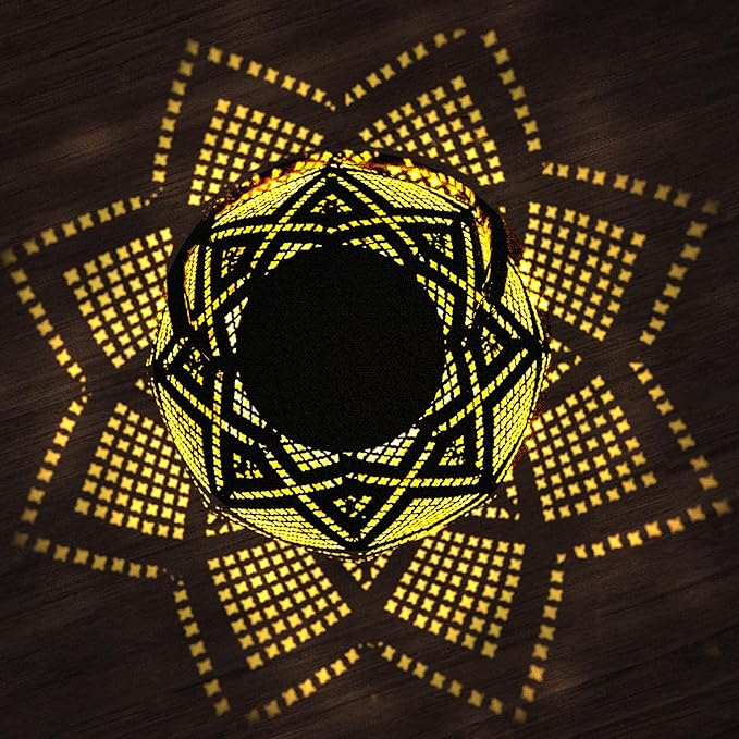 Solar Light, Outdoor Lanterns for Patio Waterproof , Geometric Outdoor Solar Lanterns for Porch, Yard, Deck, Lawn, Backyard, Patio, Tabletop, Pathway