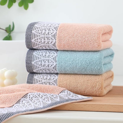 2 Pack Decorative Hand Towels, Leaf Design Cotton, Soft Absorbent Quick-Drying