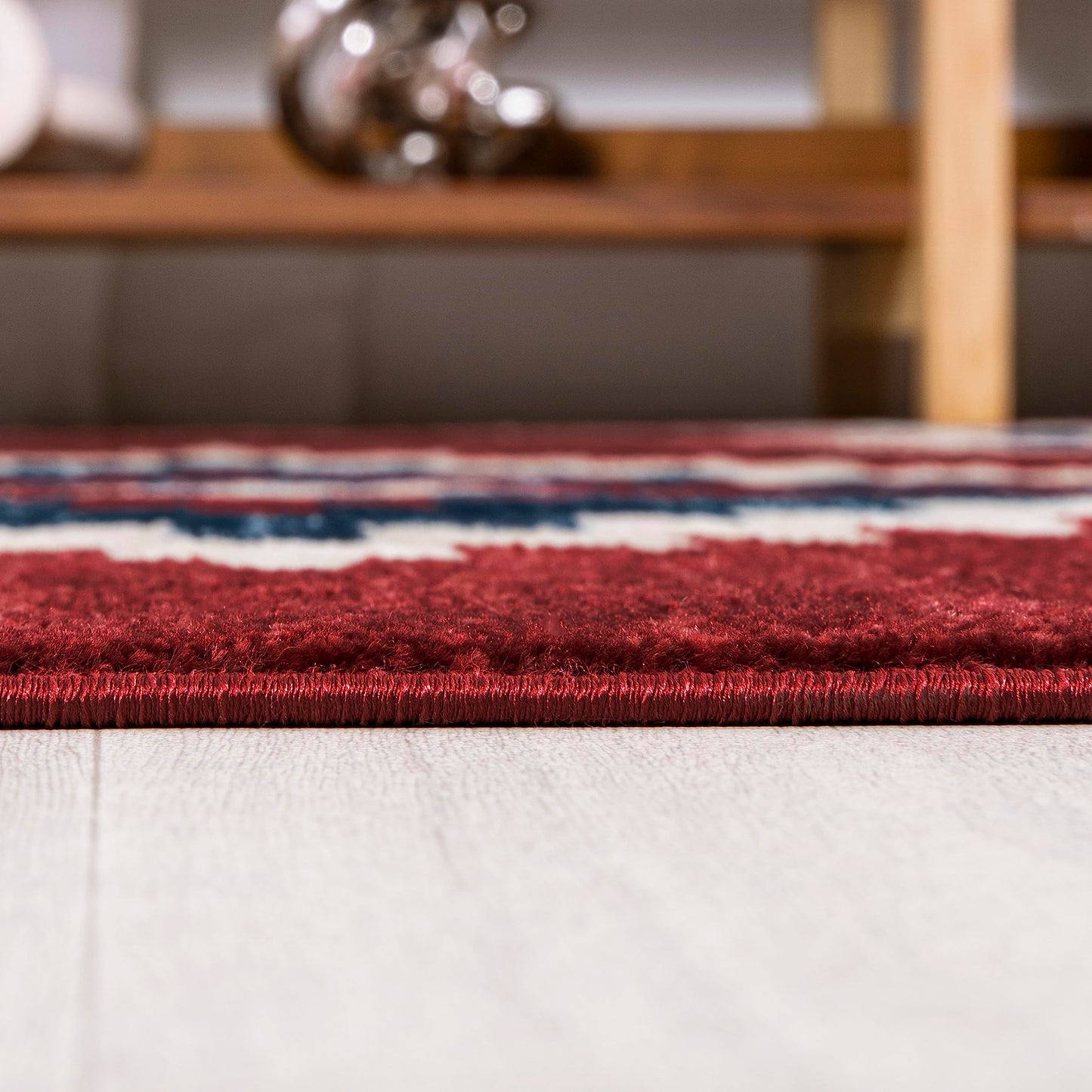 JONATHAN Y Medallion Southwestern Indoor Area Rug 4X6 Red/Navy/Cream, Serape for Living Room, Bedroom, Kitchen, Office, Easy-Cleaning, High Traffic, Pet-Friendly, Non-Shedding SWC100A-4
