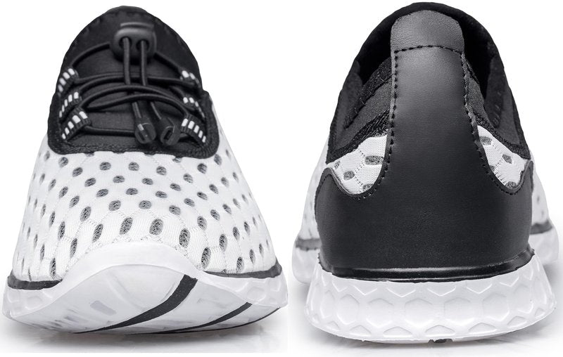 DOUSSPRT Men's Water Shoes Quick Drying Sports Aqua Shoes White Size 11