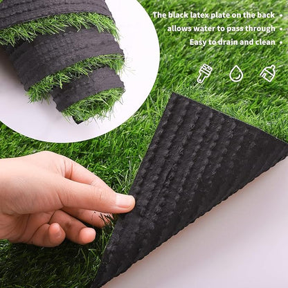 Aneco Artificial Grass Table Runners Carpet Roll Synthetic Grass Table Runner 14 x 48 Inch Grass Tabletop Decoration for Spring Fall Summer Holiday, Baby Shower, Wedding, Birthday, Banquet