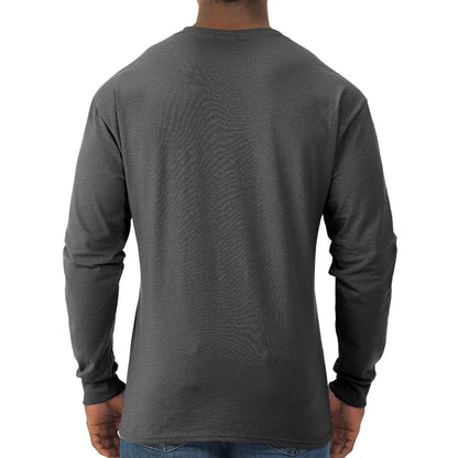 Jerzees Mens Dri-Power Long Sleeve T-Shirt Fashion t Shirts, Heather Black, XX-Large US