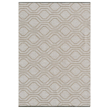 LUXE WEAVERS Moroccan Trellis Beige 5x7 Washable Area Rug, Anti-Slip Geometric Carpet