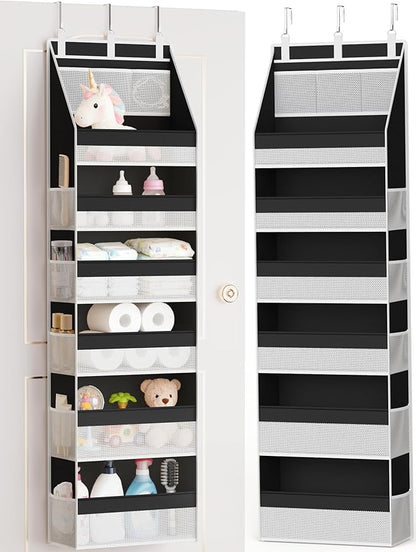 Criusia Over the Door Organizer, Heavy-Duty 6-Shelf Hanging Storage