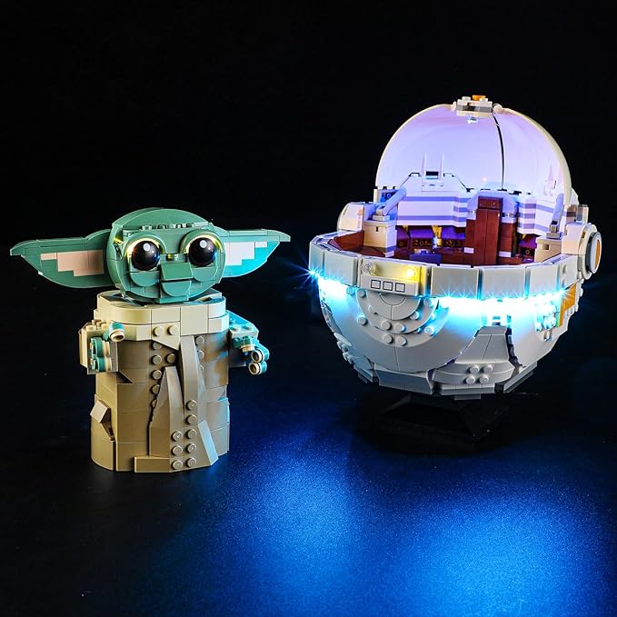YEABRICKS LED Light for 75403 Star Wars Grogu with Hover Pram Building Blocks Model (Building Set NOT Included)