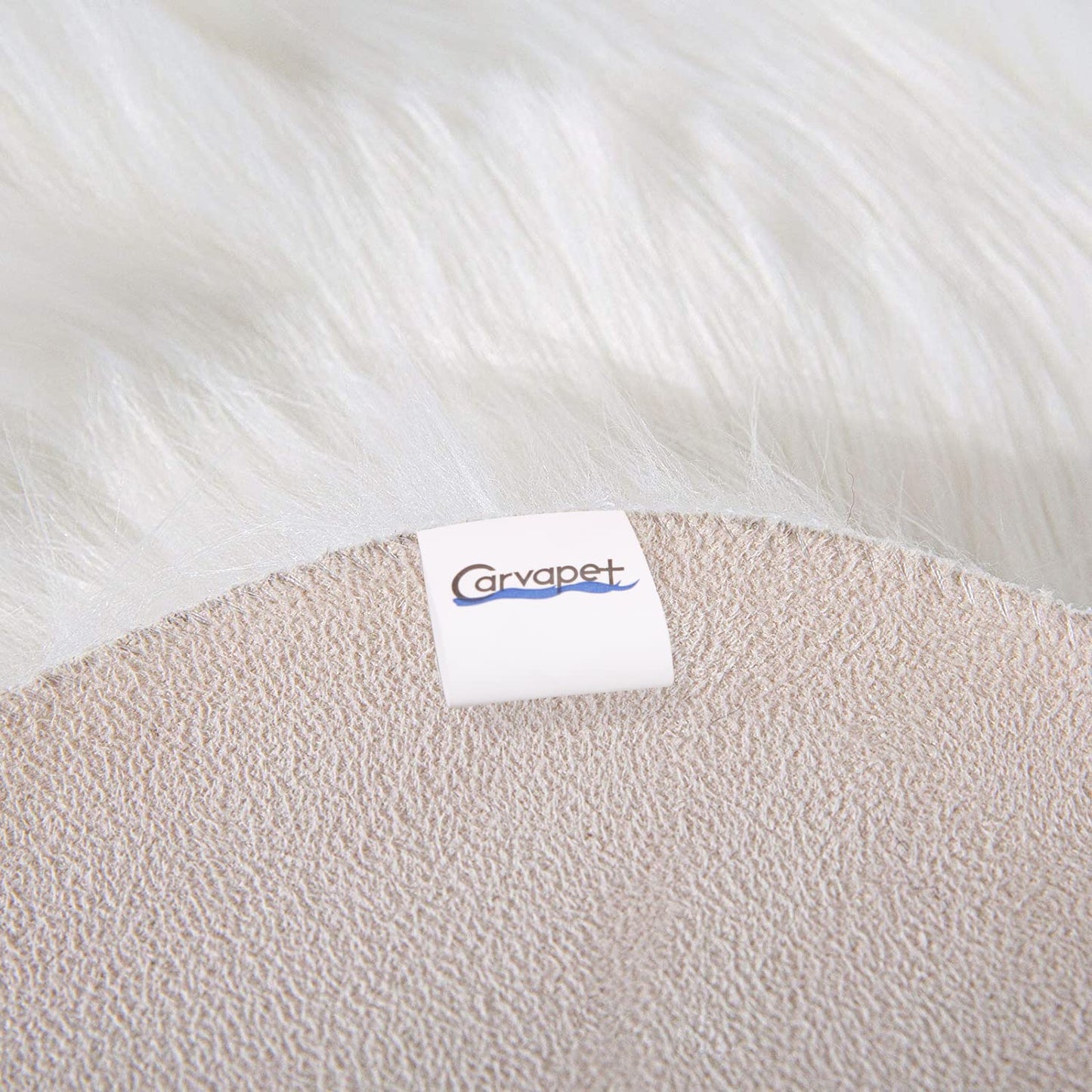 Carvapet Soft Fluffy Faux Sheepskin Fur Area Rug for Bedroom Floor Sofa Living Room 3 x 5 Feet,White