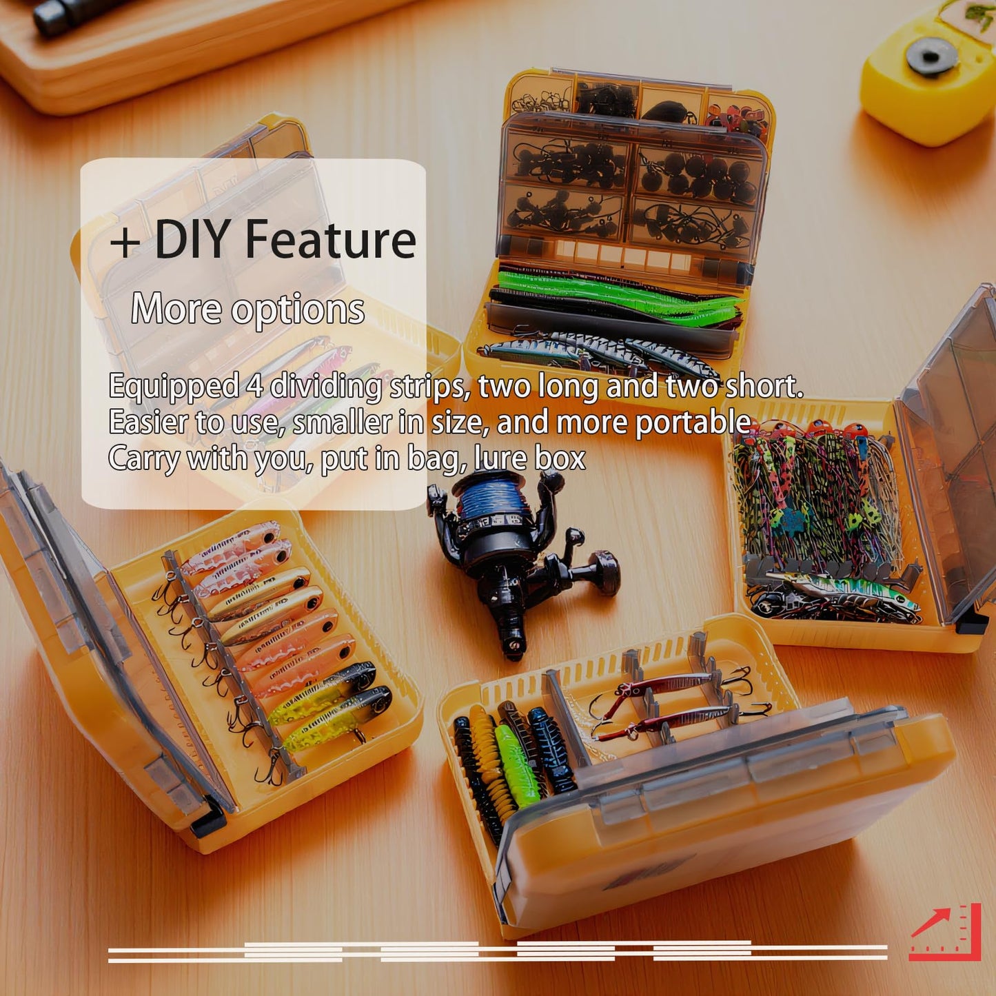 Tcakelox Mini Plastic Tackle Boxes for Small Tackle Box Organizer, Ideal for Fishing Storage Containers, Kayak Fly Boxes Large