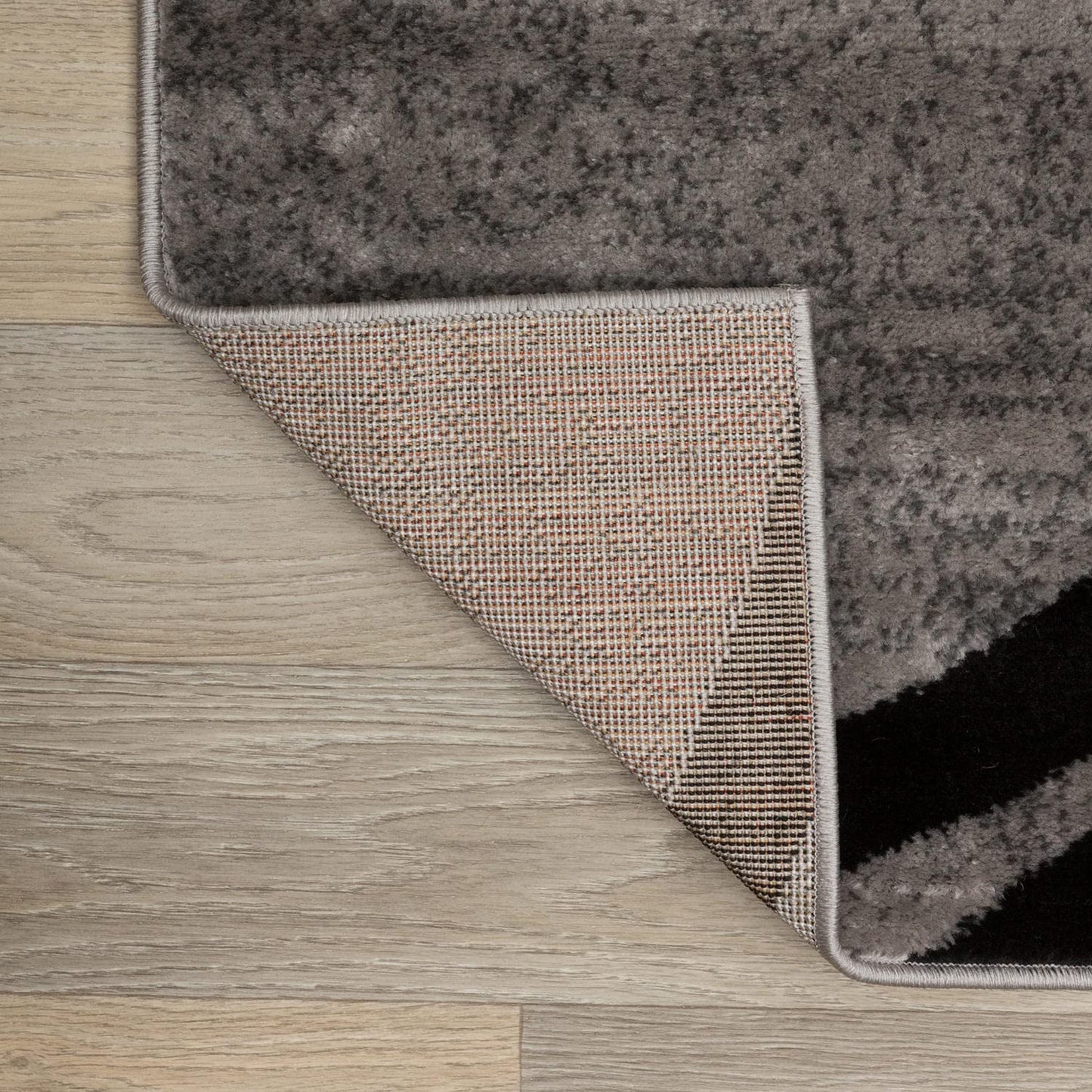 Rugshop Wavy Circles Design Area Rug, Fade-Resistant Carpet for Kitchen, Entryway, or Office, Gray, 3'3" x 5'