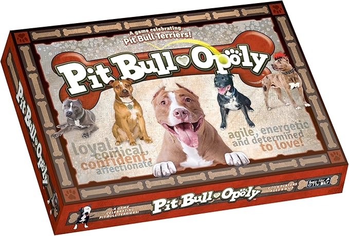 Late for The Sky Pit Bull-Opoly Board Game for Families – Dog Lover Party Game Ages 8+ 2-6 Players Quick or Classic Play Collectible Pit Bull Theme