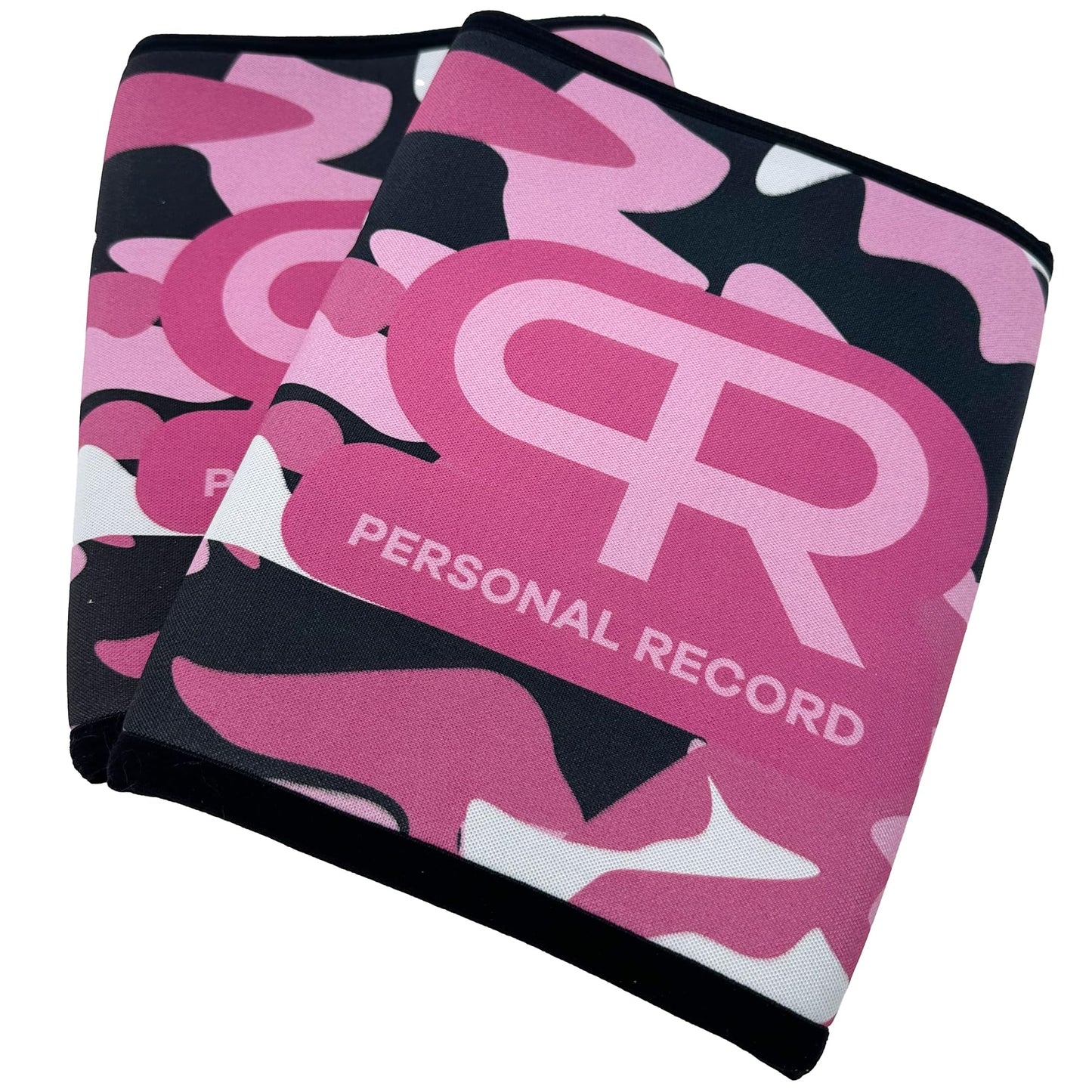 PR Personal Record Premium Knee Sleeve for Weightlifting Powerlifting and Strength Training, Quality Neoprene Knee Sleeves Support in Pairs by Larry Wheels (Pink Camouflage, Medium)
