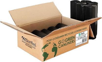 Reli. EcoStrong 33 Gallon Trash Bags | 150 Count Bulk | Black | Eco-Friendly |