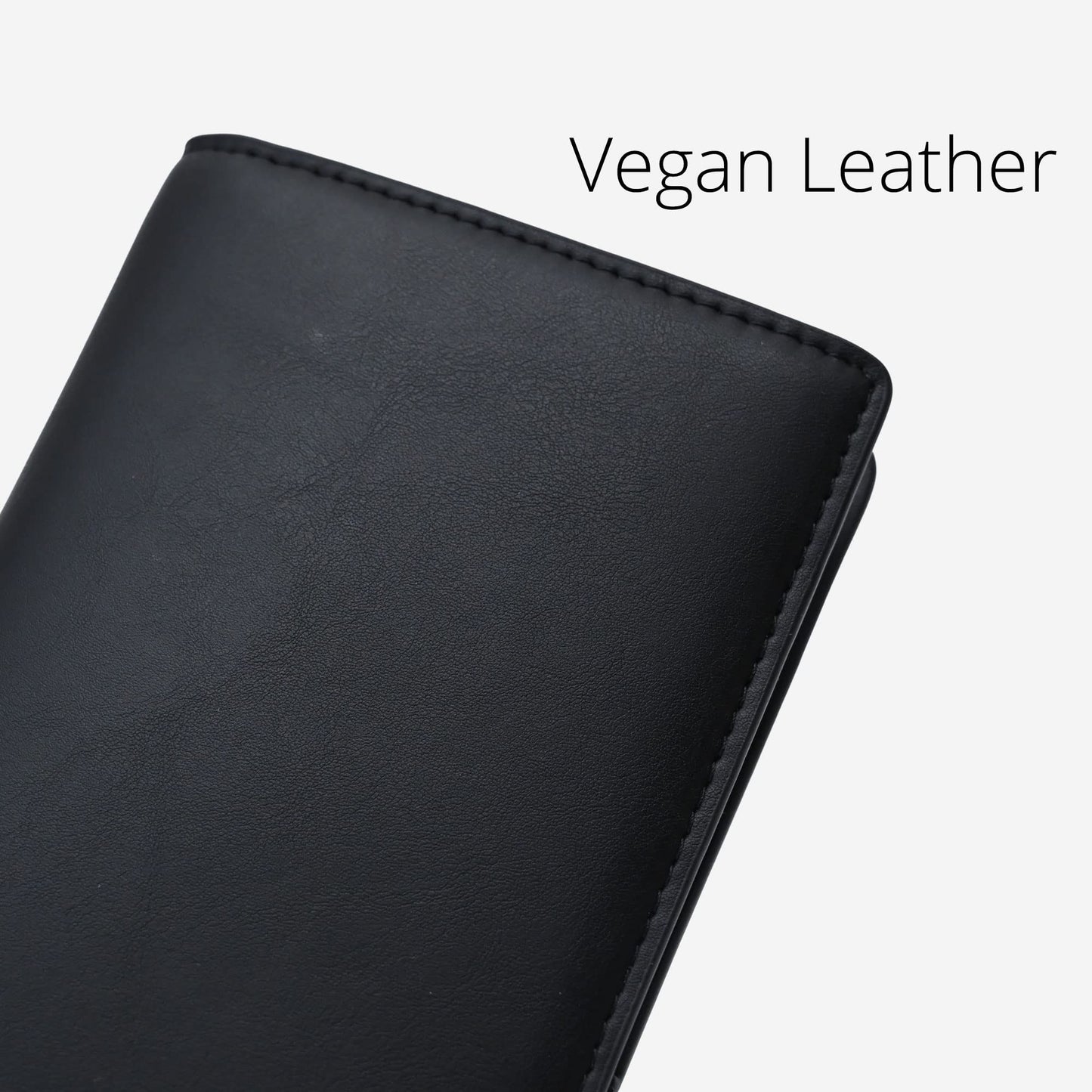 Alldaily Ultra Slim Thin Women Wallet RFID Blocking Credit Card Holder Bifold Long Ladies Billfold (Black)
