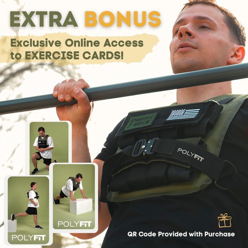 Adjustable Weighted Vest for Men and Women - Weight Vest with Iron Weights - GREEN - 12KG