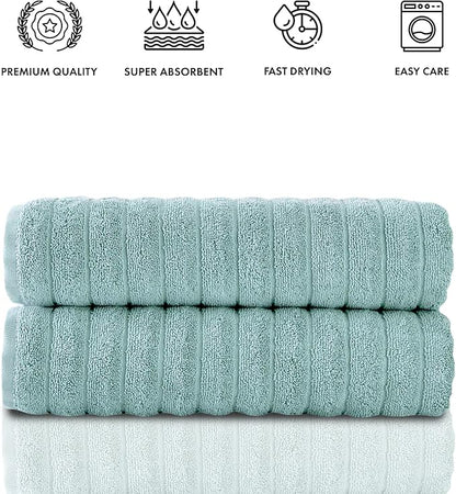 Classic Turkish Towels CTT Premium 2 Pack Bath Towels Set, Made