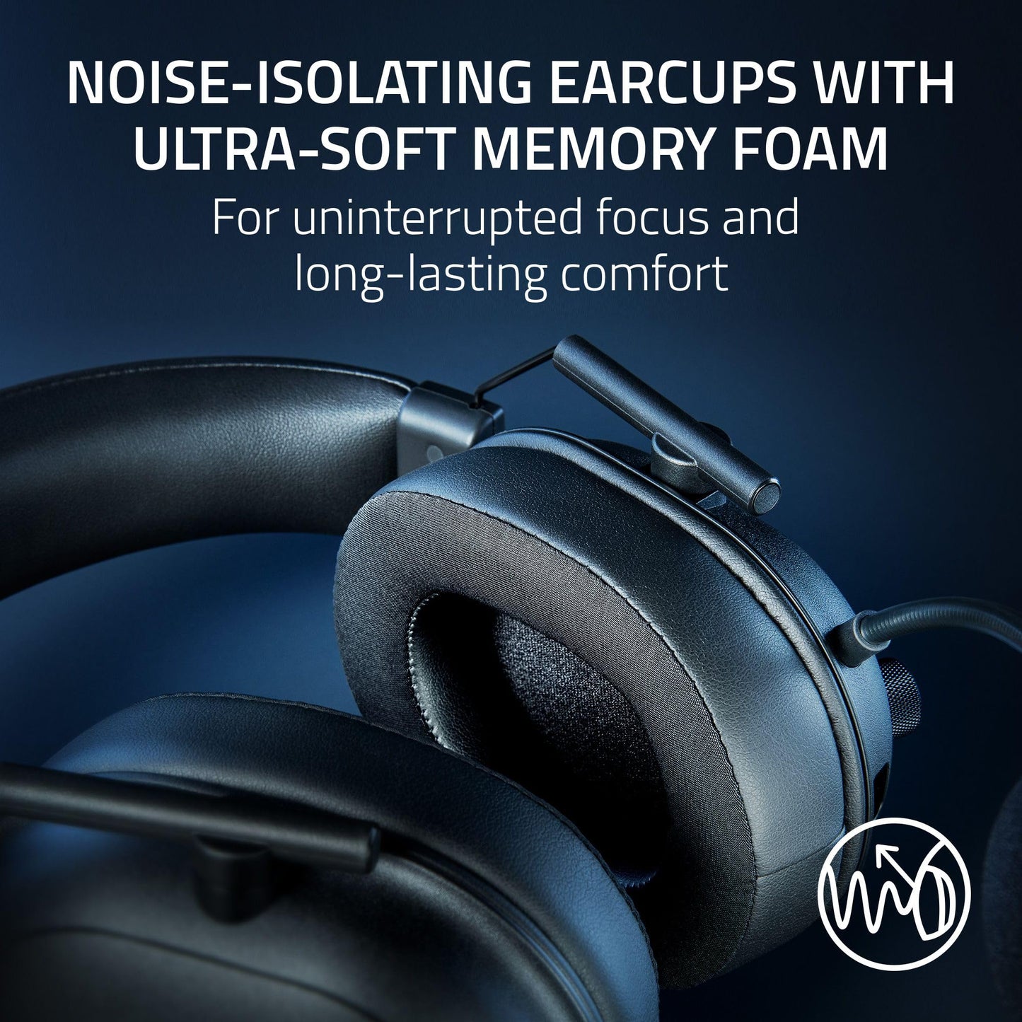Razer BlackShark V2 HyperSpeed Wireless Gaming Headset: 280g Lightweight - THX Spatial Audio - Bendable Mic - 50mm Drivers - 2.4GHz, Bluetooth or USB - 70 Hr Battery w/USB Type C Charging - Black