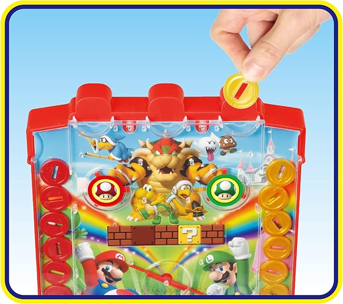 EPOCH Games Super Mario Lucky Coin Game - Tabletop Skill and Action Game for 1-2 Players - Collect Coins Win Prizes and Have Fun!