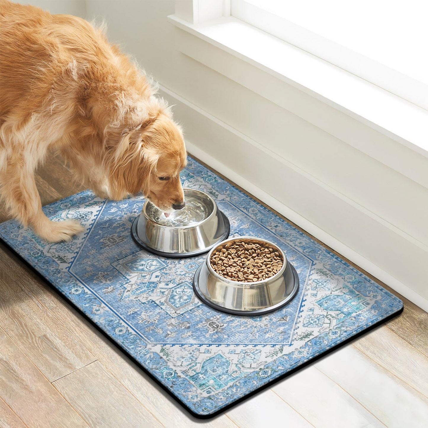 Dog Food Mats for Floors, Absorbent Dog Bowl Mat for Food and Water Dispenser Mat, Quick Dry Cat Food Mat Pet Supplies