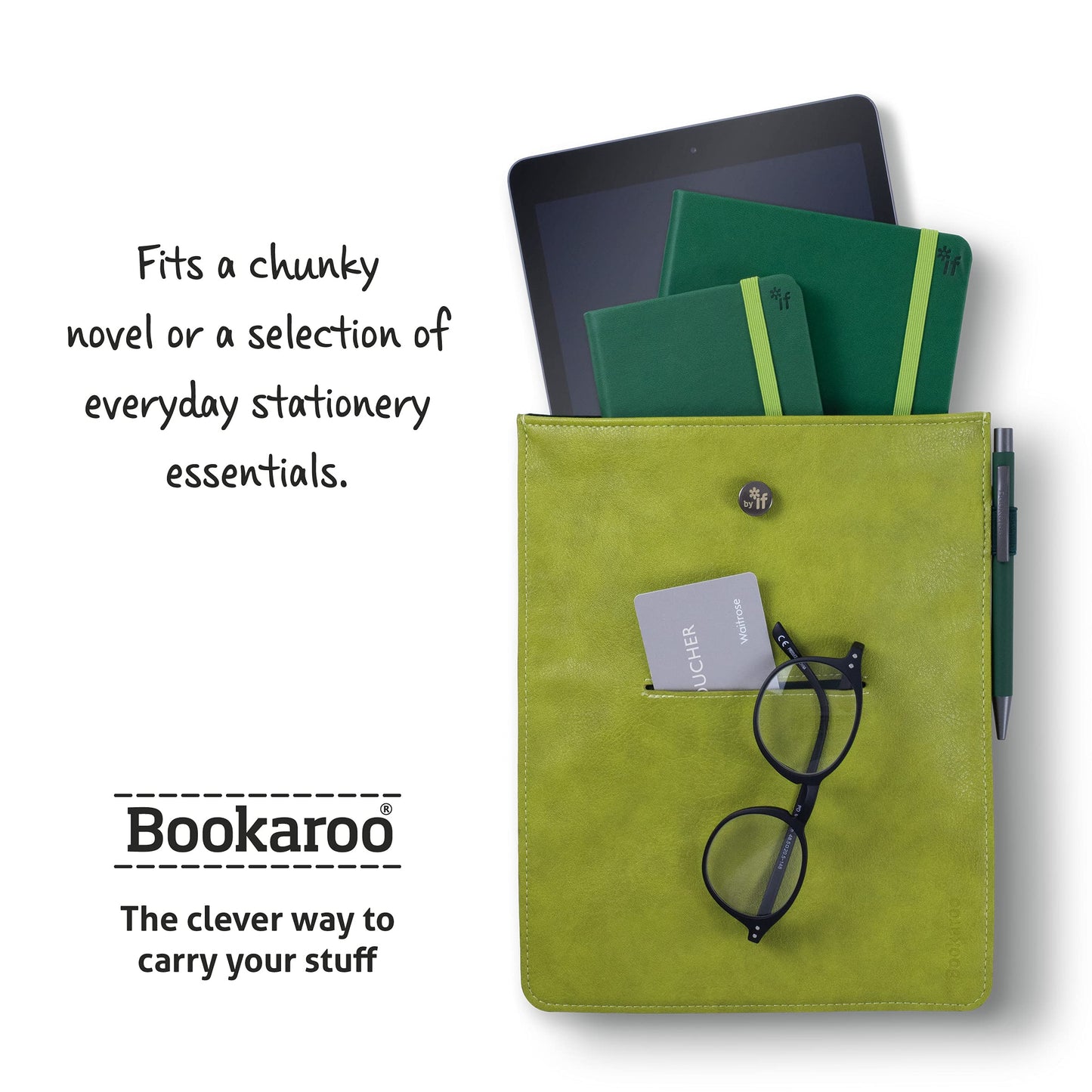 Bookaroo Book & Stuff Pouch Fern