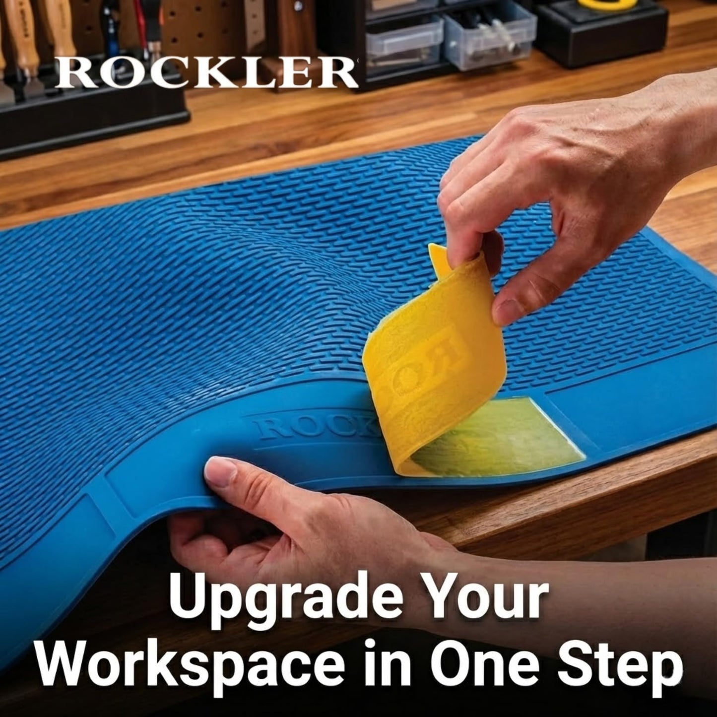 Rockler Silicone Glue Mat XL (23"x30") - Heat Resistant Mat for Projects, Garage, Shop, Dining Room Table – Easy to Clean Silicone Mats for Crafts – Rollable Workshop Accessories for Easy Storage