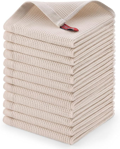 Homaxy 100% Cotton Waffle Weave Dish Cloths