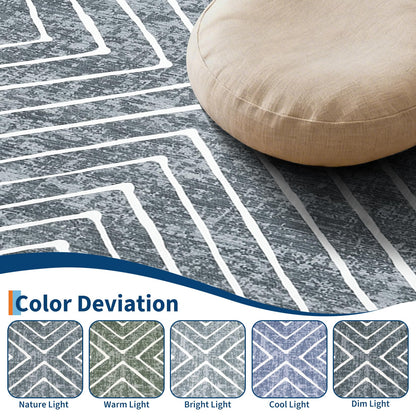 ROYHOME 8x10 Area Rug for Living Room Washable Rug Non Slip Large Bedroom Stain Resistant Dining Room Throw Rug Contemporary Accent Carpet Ultra Soft Modern Carpet for Home Decor Office, Dark Grey